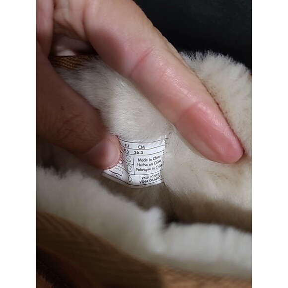 Dearfoams Fireside Size 10 Women’s Genuine Shearling - Suede Platform Bootie - Picture 11 of 11